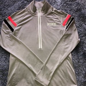 PINK 3/4 zip sweater